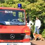 Anfahrt zum Einsatzort unter Blaulicht und Sierene